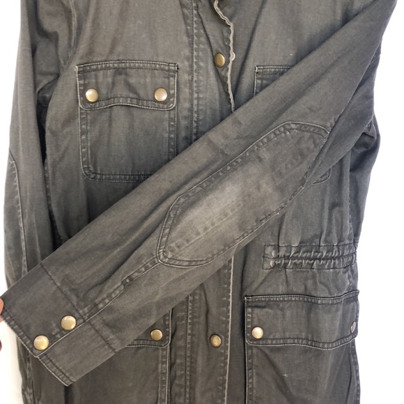 J. CREW olive green Relaxed Boyfriend Field Jacket. Open collar. Size S. - Picture 7 of 11